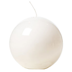Kynttilä pallo 8cm, valkoinen