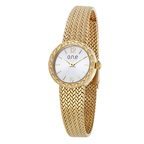 o.n.e kullanvärinen rannekello, mesh ranneke