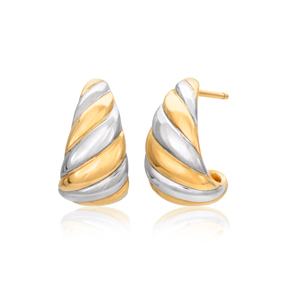 Aubella Croissant 14K kultaiset korvakorut