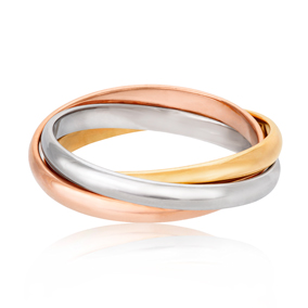 Aubella Tricolor 14K kultainen sormus