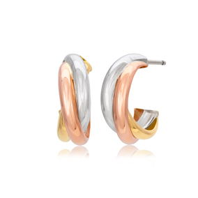 Aubella Tricolor 14K kultaiset korvakorut
