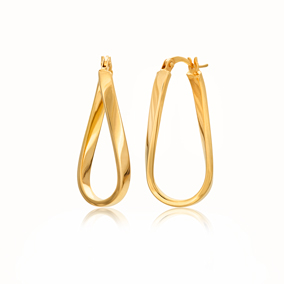 Aubella Twisted 14K kultaiset korvakorut