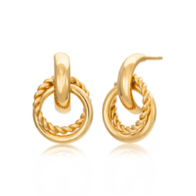 Aubella Circle 14K kultaiset korvakorut