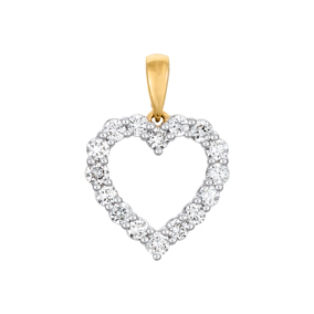 Timanttiriipus yht. 0,36ct sydän keltakulta