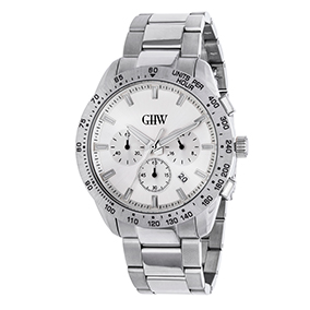 GHW hopeanvärinen rannekello, harmaa kronografi