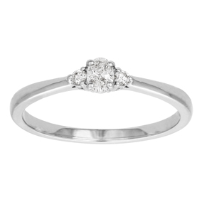 Timanttisormus yht. 0,17ct valkokulta