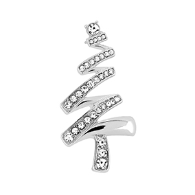 Rintakoru hopeanvärinen joulukuusi