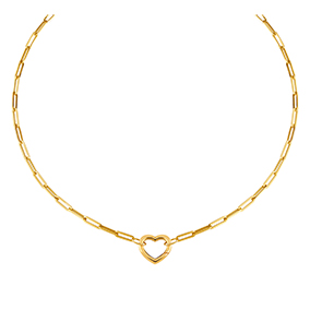Kultainen kaulakoru Paperlink, sydän