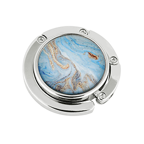 Laukkukoukku, vaaleansininen marmori