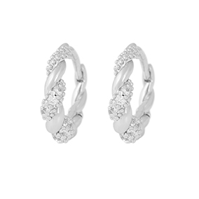 SNÖ of Sweden Twist Crystal korvakorut, hopeanväriset