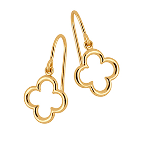 Kultaiset koukkukorvakorut, neliapila