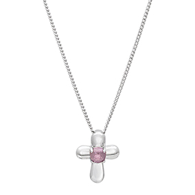 Hopeinen kasteristi, vaaleanpunainen kivi