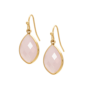 Korvakorut, vaaleanpunainen pisara