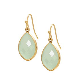 Korvakorut, vaaleanvihreä pisara