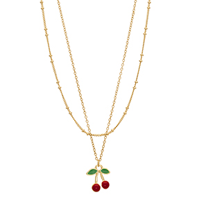 Kaulakoru tuplaketju, kirsikka