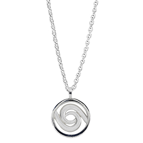 Lupaus hopeinen riipus