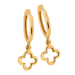 Kultaiset rengaskorvakorut, neliapila