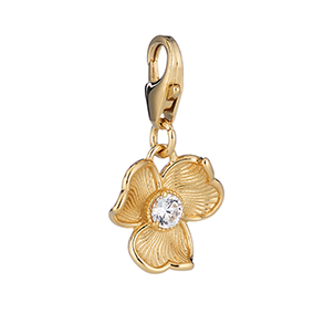 Lumoava Anna charm kullattu hopeariipus