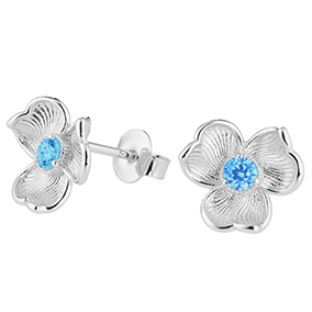 Lumoava Anna hopeakorvakorut, sininen kivi